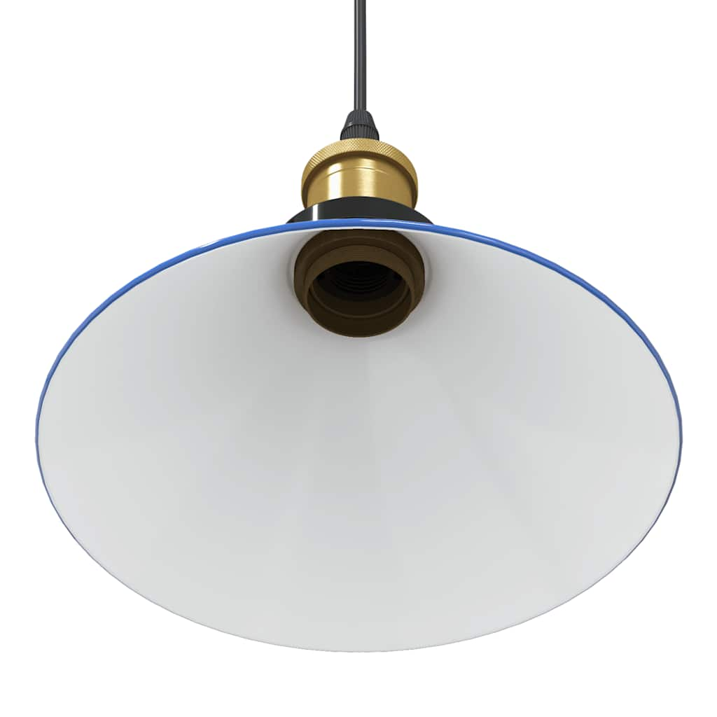 Pendant Lamp Height Adjustable E27 Dark Blue Glossy Ø 22 cm