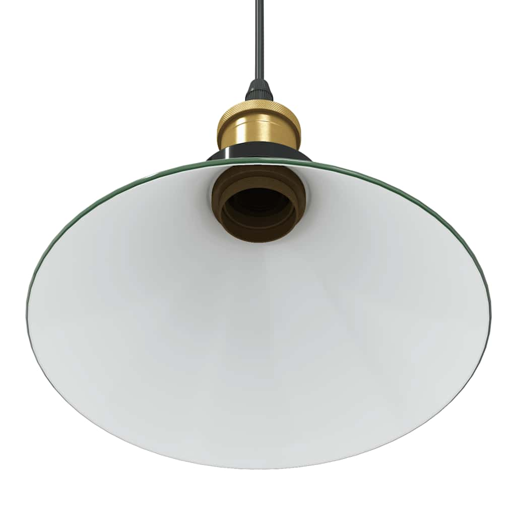 Pendant Lamp Height Adjustable E27 Green Glossy Ø 22 cm Metal