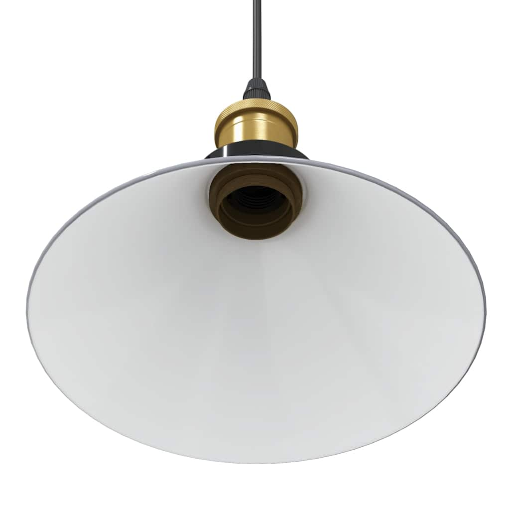 Pendant Lamp Height Adjustable E27 Grey Glossy Ø 22 cm Metal