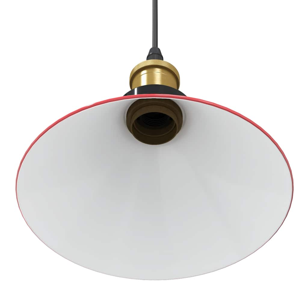 Pendant Lamp Height Adjustable E27 Red Glossy Ø 22 cm Metal