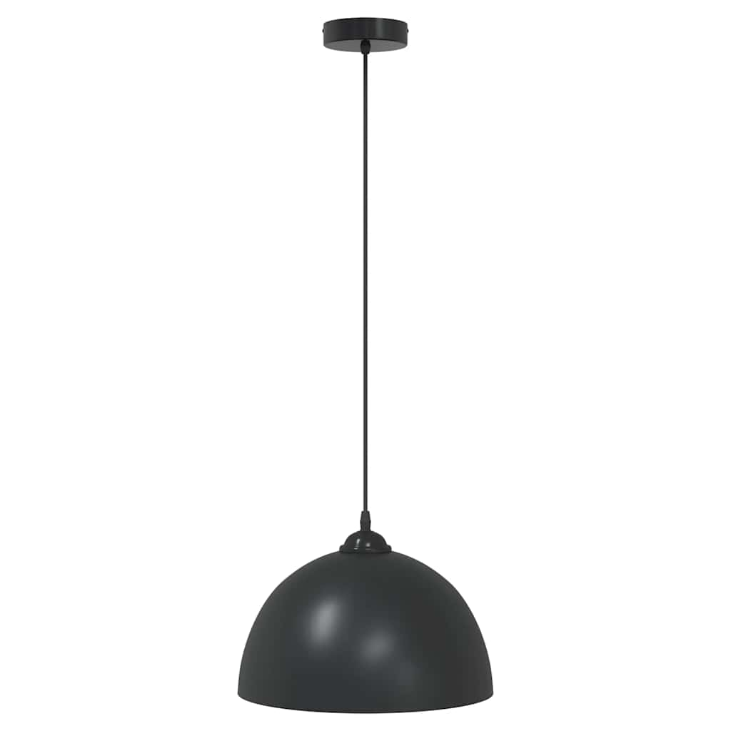 Pendant lights 2 pcs. Height adjustable E27 Black Ø30cm Metal