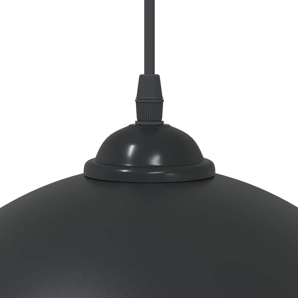 Pendant lights 2 pcs. Height adjustable E27 Black Ø30cm Metal