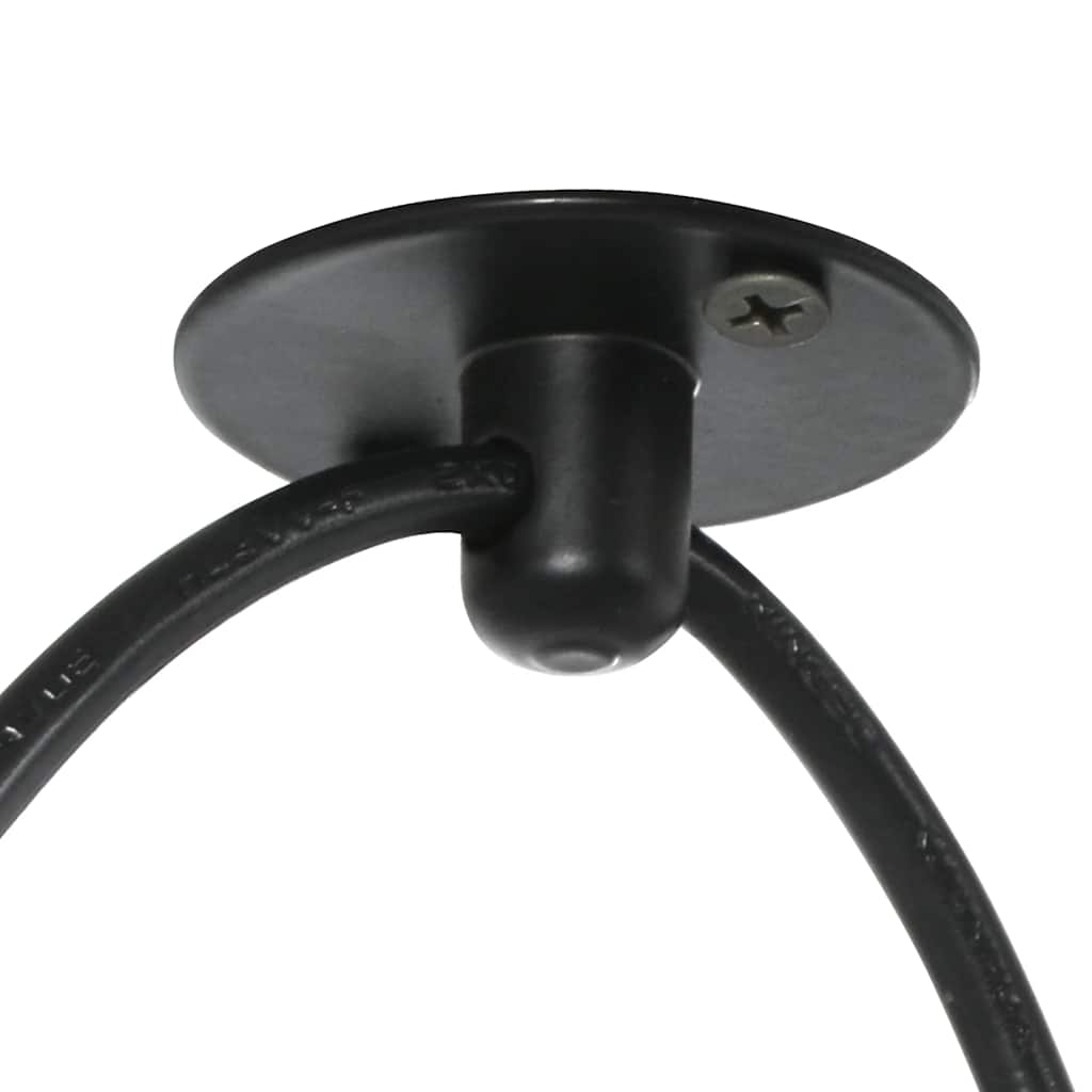 Pendant lamp with 5 sockets E27 black metal