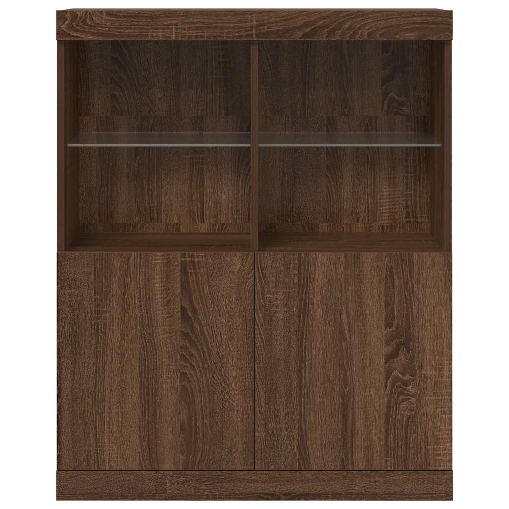 Sideboard Braun Eichen-Optik 81x37x100 cm Holzwerkstoff