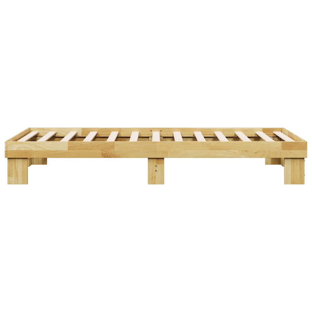 Solid wood bed without mattress 100x200 cm oak