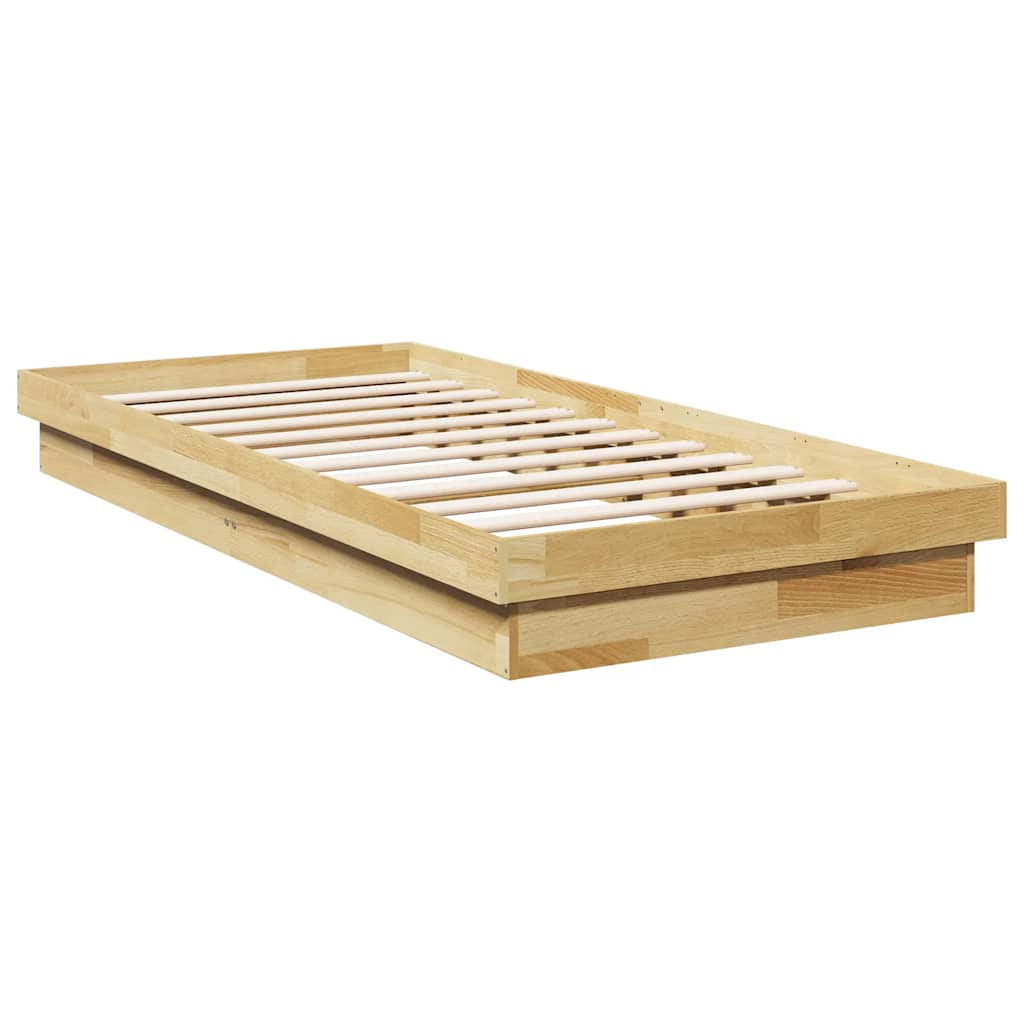 Solid wood bed without mattress 90x200 cm oak