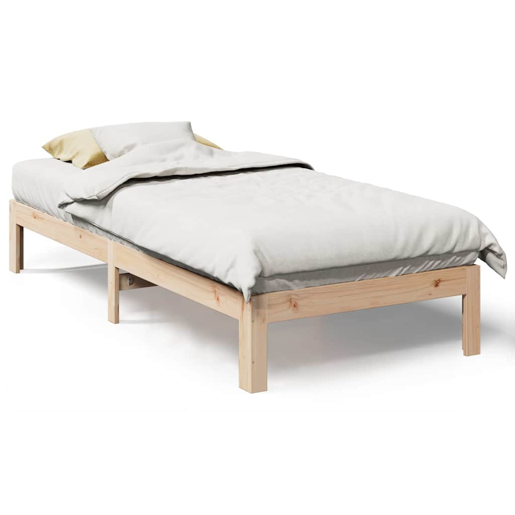 Solid wood bed without mattress 80x200 cm pinewood