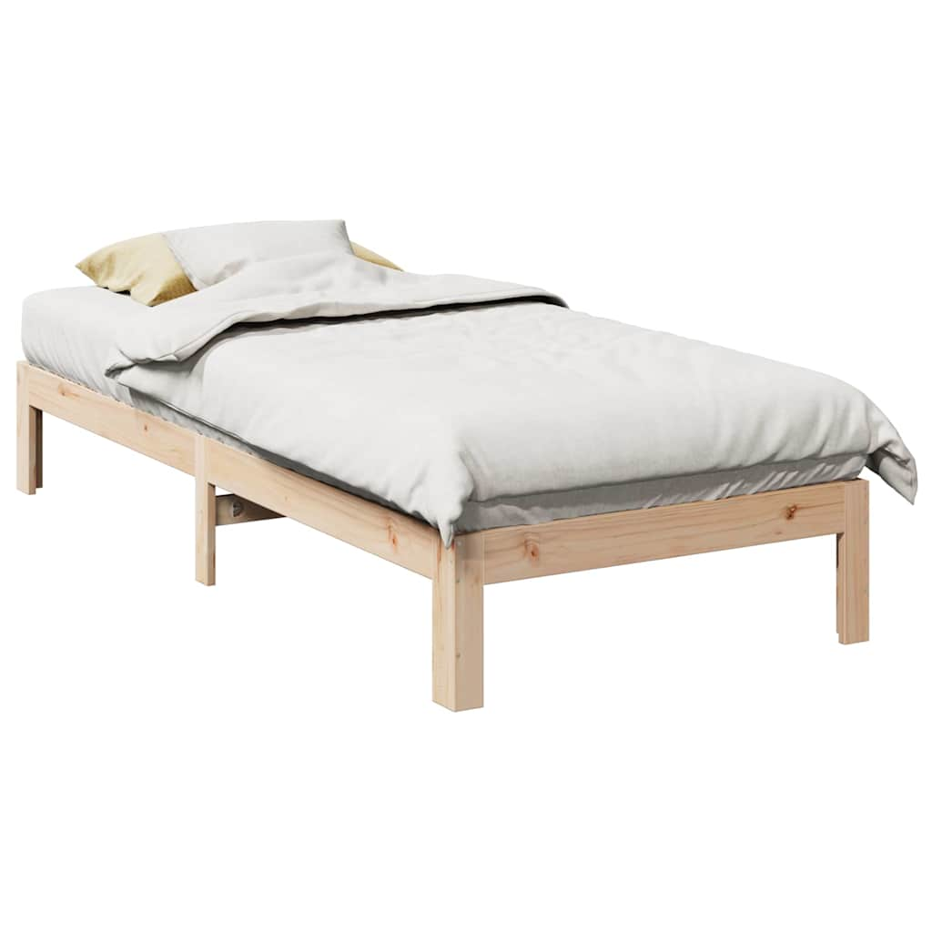 Solid wood bed without mattress 80x200 cm pinewood