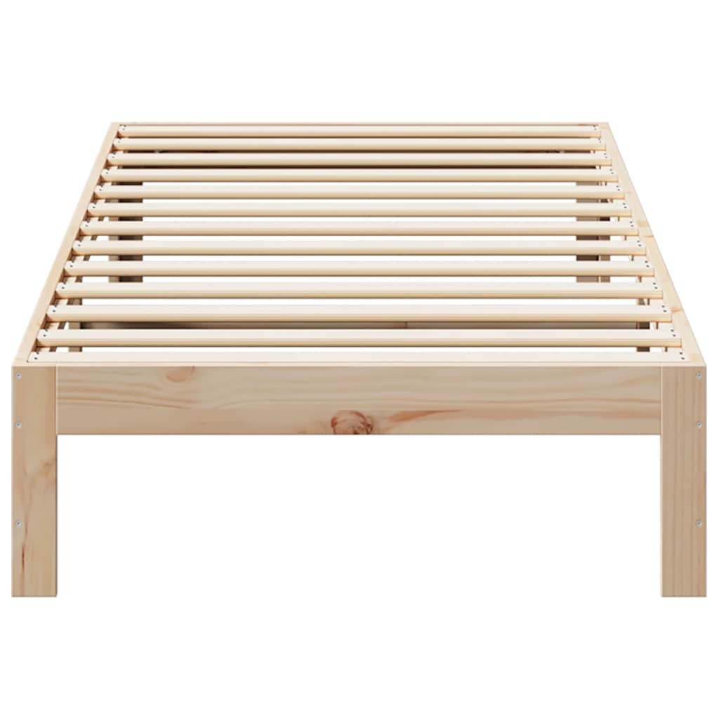 Solid wood bed without mattress 90x200 pinewood