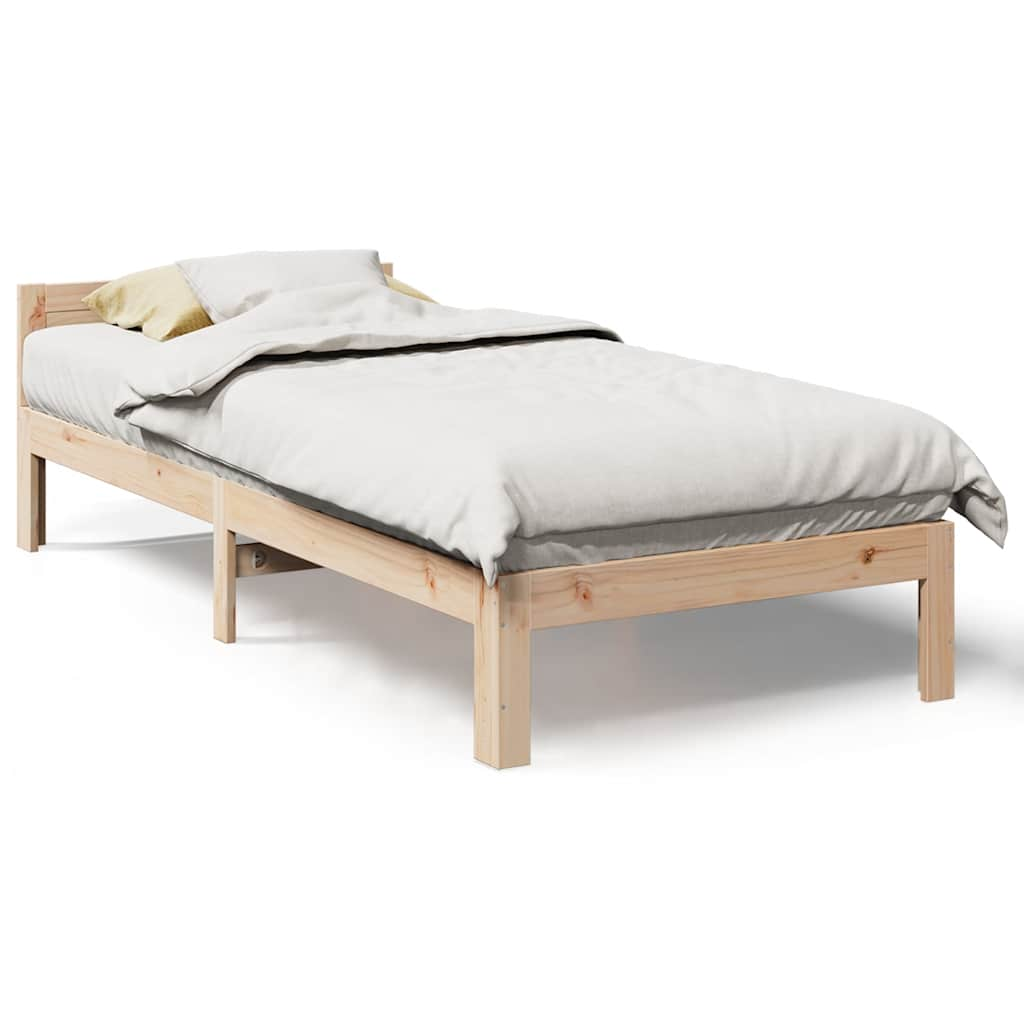 Solid wood bed without mattress 80x200 cm pinewood