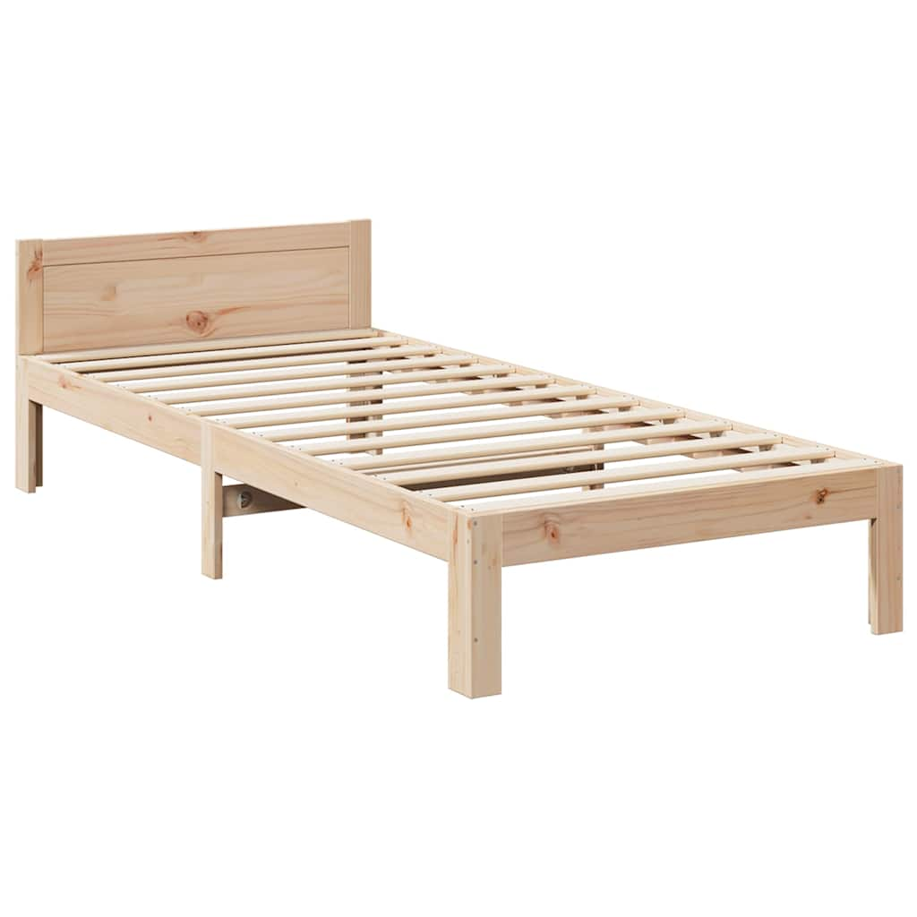 Solid wood bed without mattress 80x200 cm pinewood