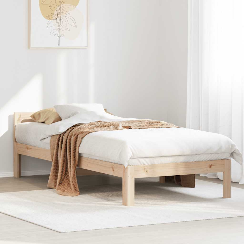 Solid wood bed without mattress 80x200 cm pinewood