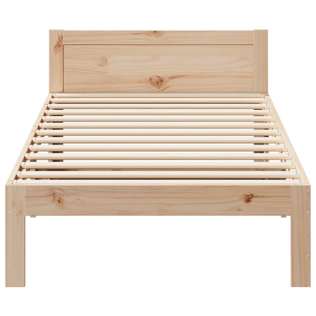 Solid wood bed without mattress 80x200 cm pinewood