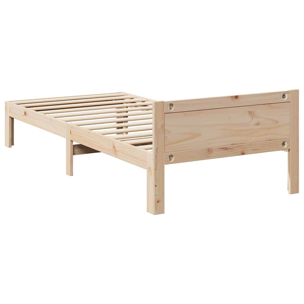 Solid wood bed without mattress 80x200 cm pinewood