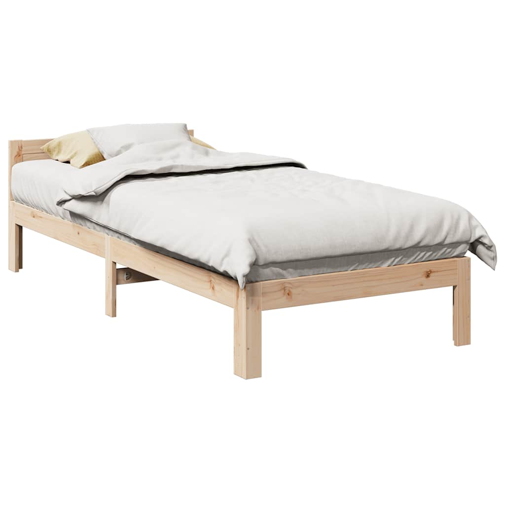 Solid wood bed without mattress 80x200 cm pinewood