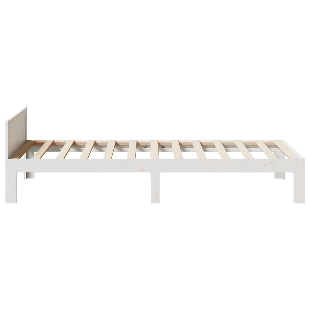 Solid wood bed without mattress white 80x200 cm pinewood