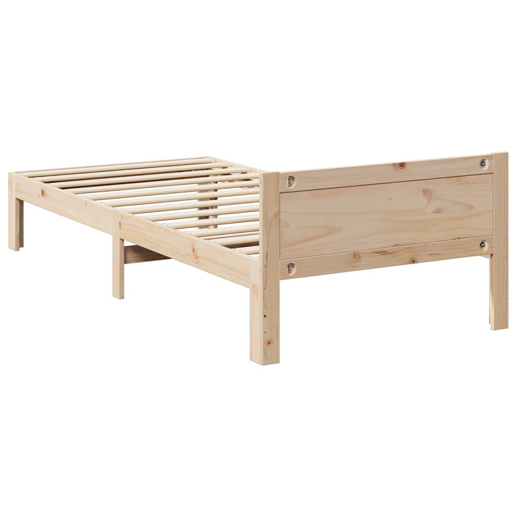 Solid wood bed without mattress 90x200 pinewood