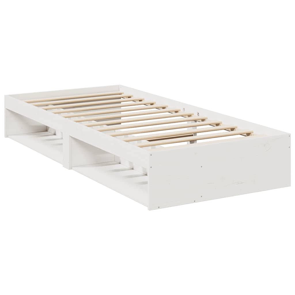 Daybed without mattress white 100x200 cm solid pine wood