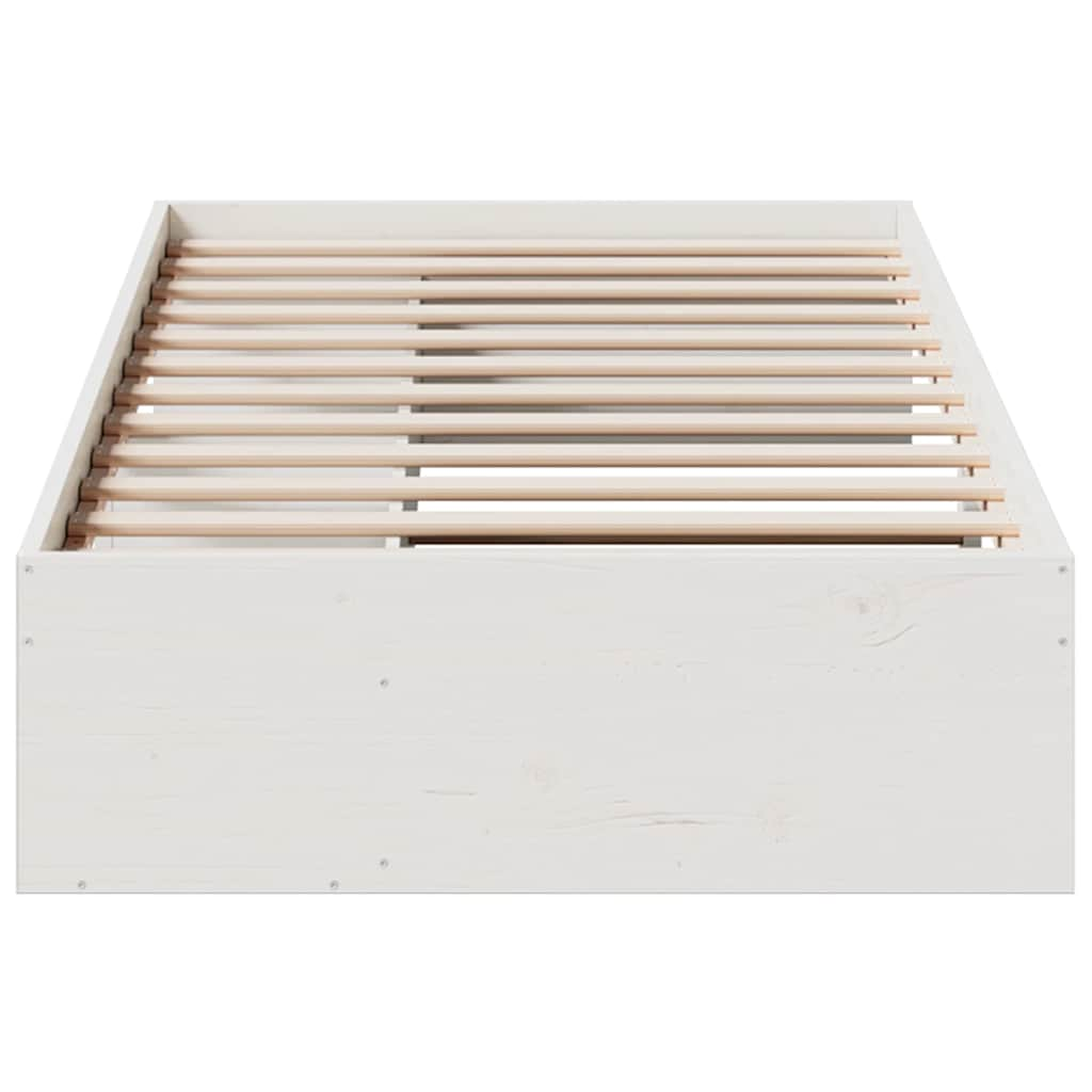 Daybed without mattress white 100x200 cm solid pine wood