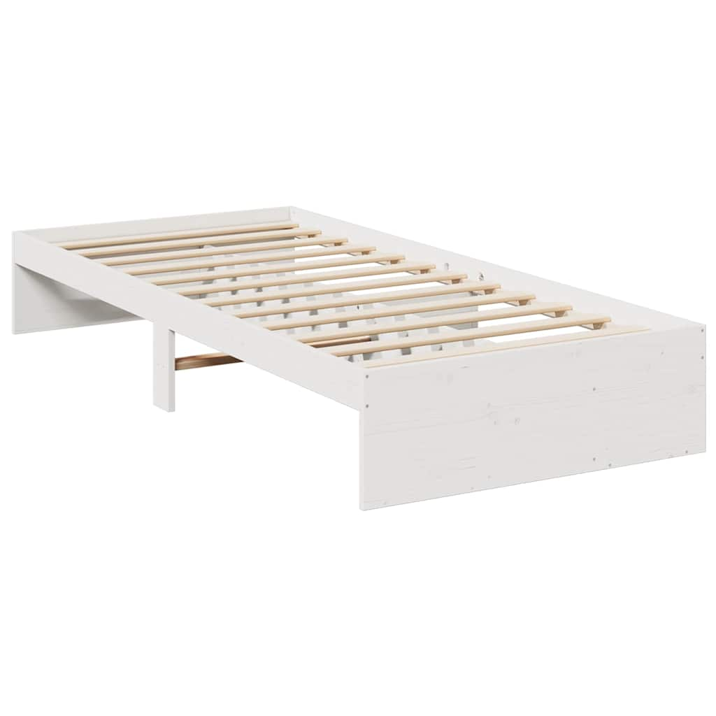 Daybed without mattress white 100x200 cm solid pine wood