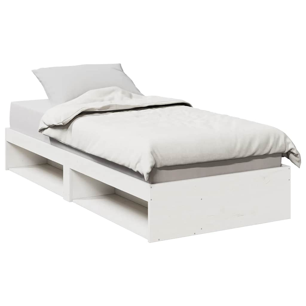 Daybed without mattress white 100x200 cm solid pine wood