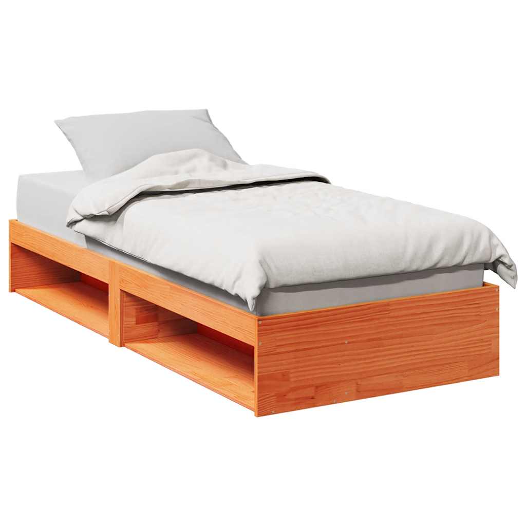 Daybed without mattress wax brown 100x200 cm solid pine wood