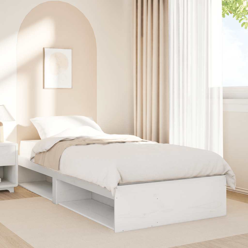 Daybed without mattress white 90x200 cm solid pine wood