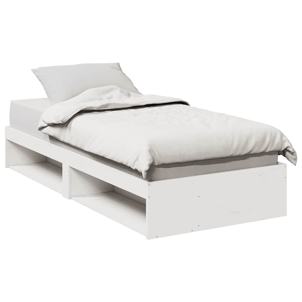 Daybed without mattress white 90x200 cm solid pine wood