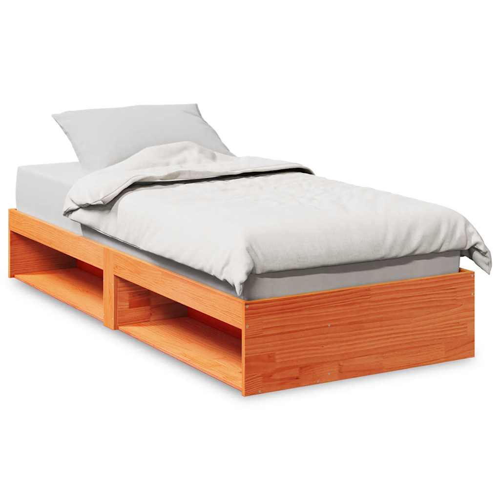 Daybed without mattress wax brown 90x200 cm solid pine wood