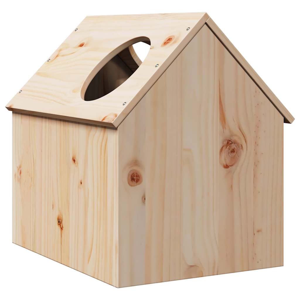 Cat house 41x50x50 cm solid pine wood