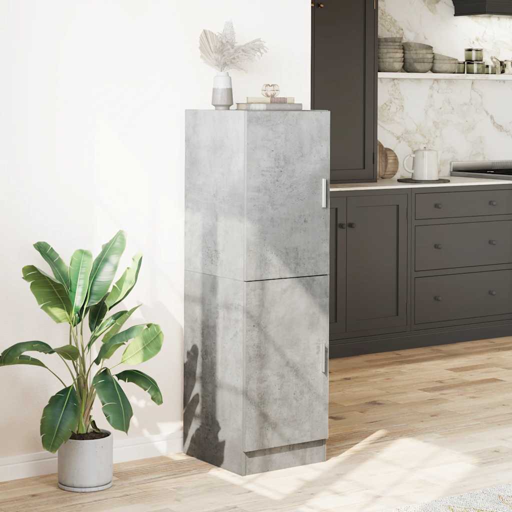 Kitchen Cabinet Concrete Grey 38x41.5x131.5 cm Wood Material