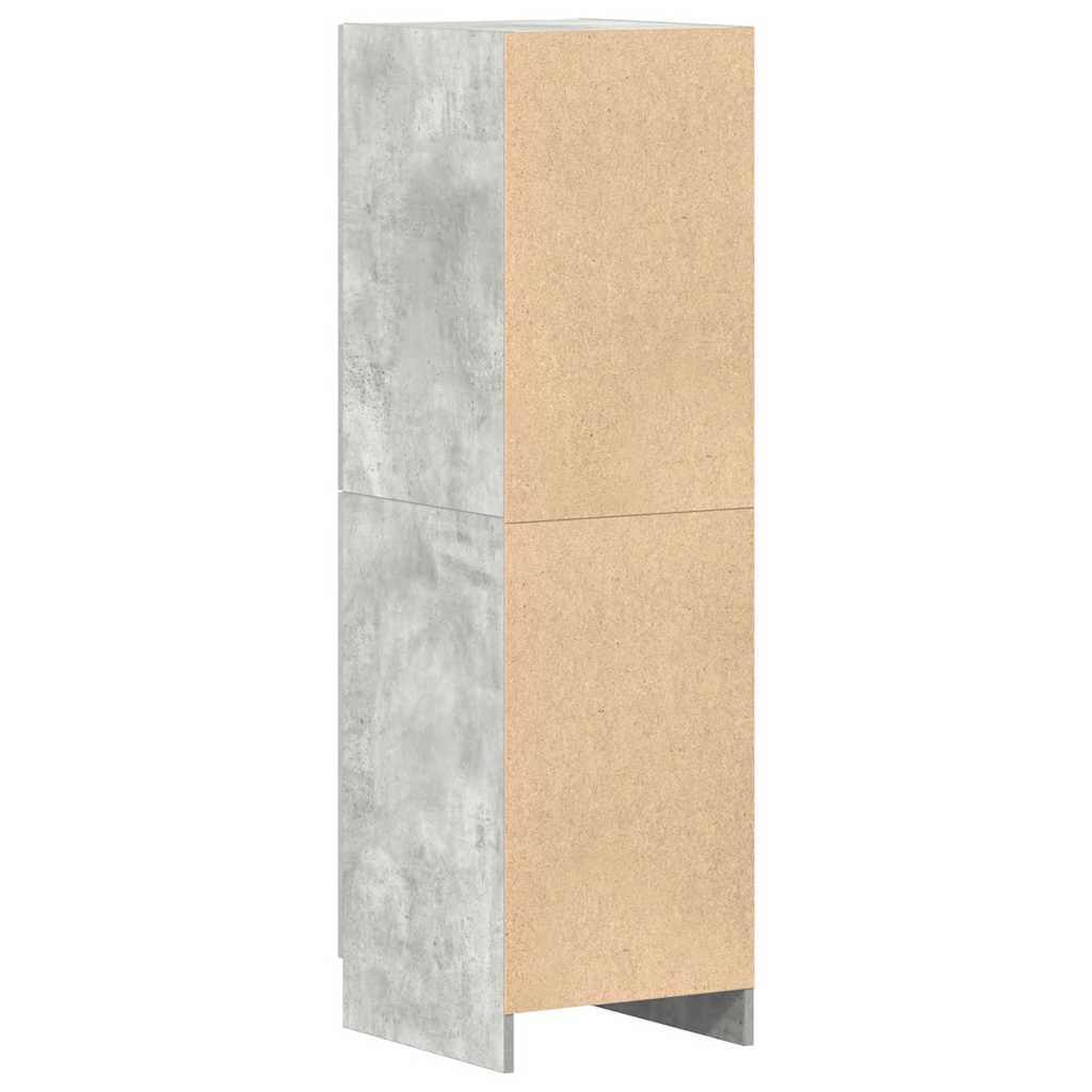 Kitchen Cabinet Concrete Grey 38x41.5x131.5 cm Wood Material