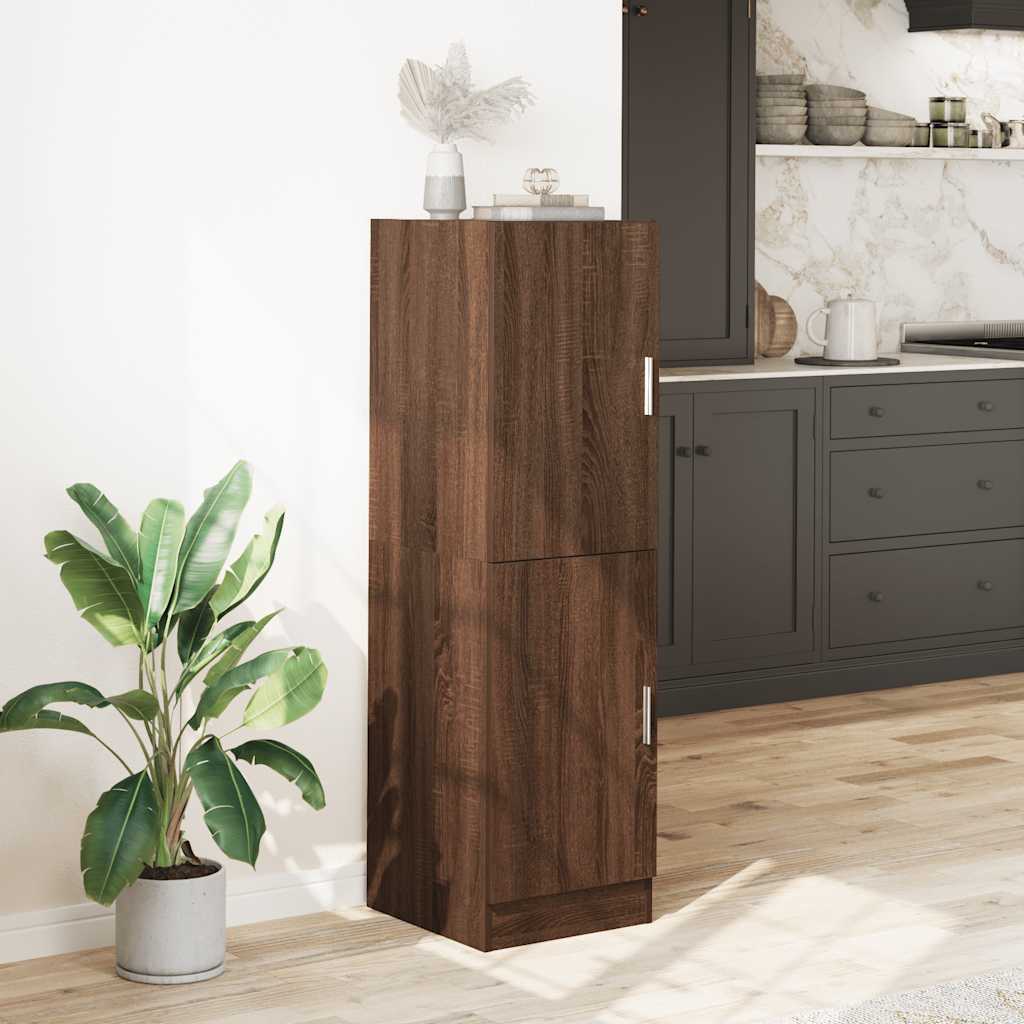 Kitchen Cabinet Brown Oak Look 38x41.5x131.5 cm Wood Material