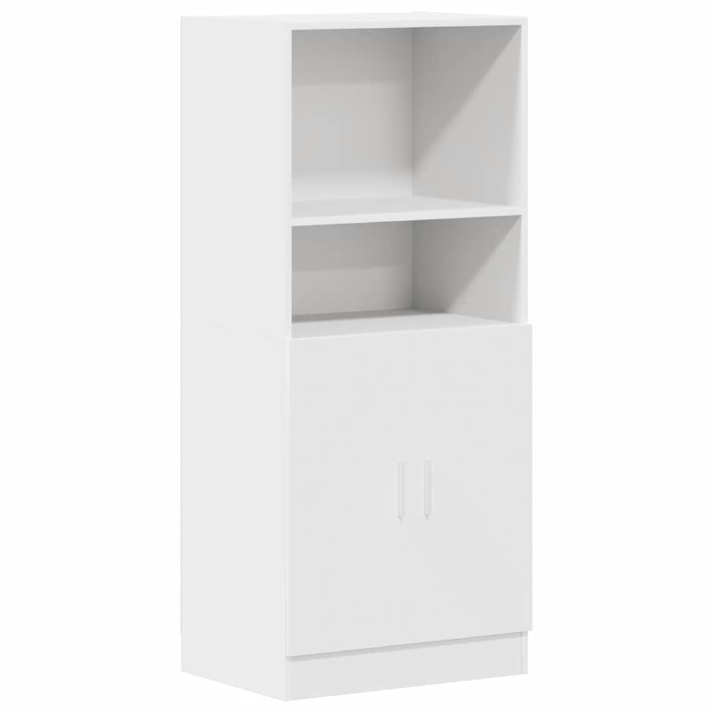 Kitchen Cabinet White 57x41.5x131.5 cm Wood Material