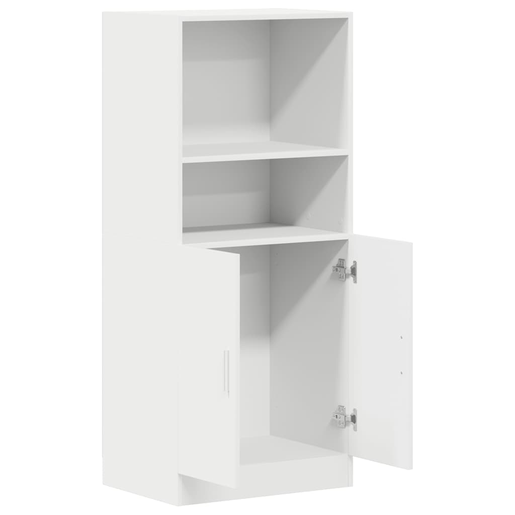 Kitchen Cabinet White 57x41.5x131.5 cm Wood Material