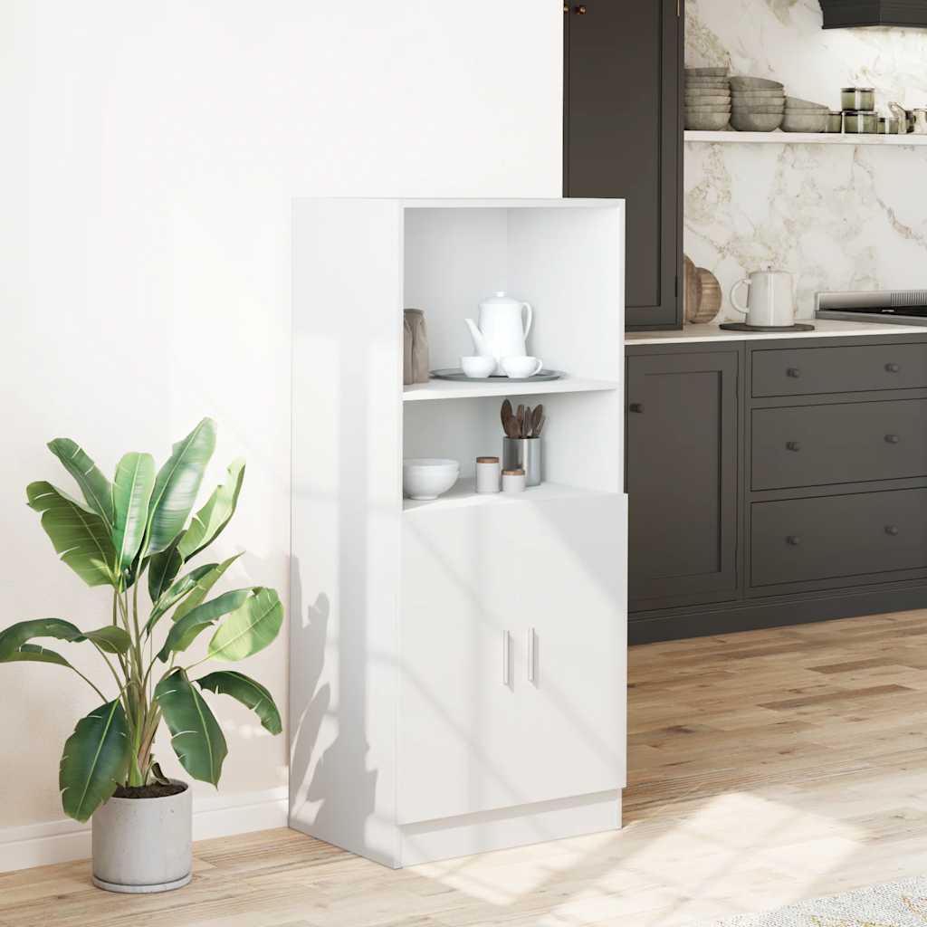 Kitchen Cabinet White 57x41.5x131.5 cm Wood Material