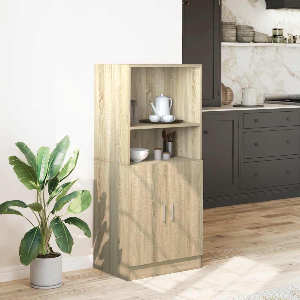 Kitchen Cabinet Sonoma Oak 57x41.5x131.5 cm Wood Material