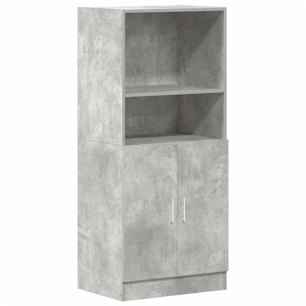 Kitchen Cabinet Concrete Grey 57x41.5x131.5 cm Wood Material