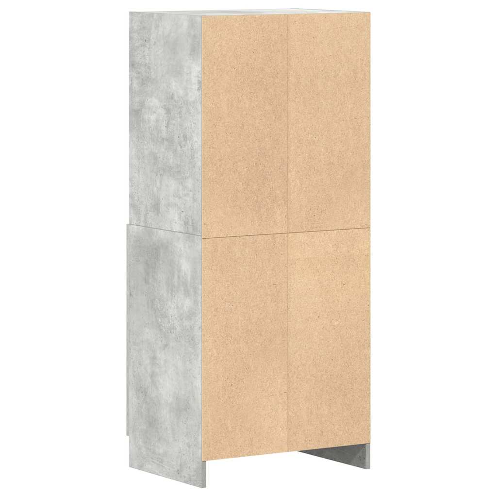 Kitchen Cabinet Concrete Grey 57x41.5x131.5 cm Wood Material