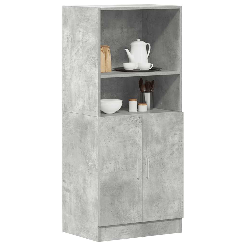 Kitchen Cabinet Concrete Grey 57x41.5x131.5 cm Wood Material