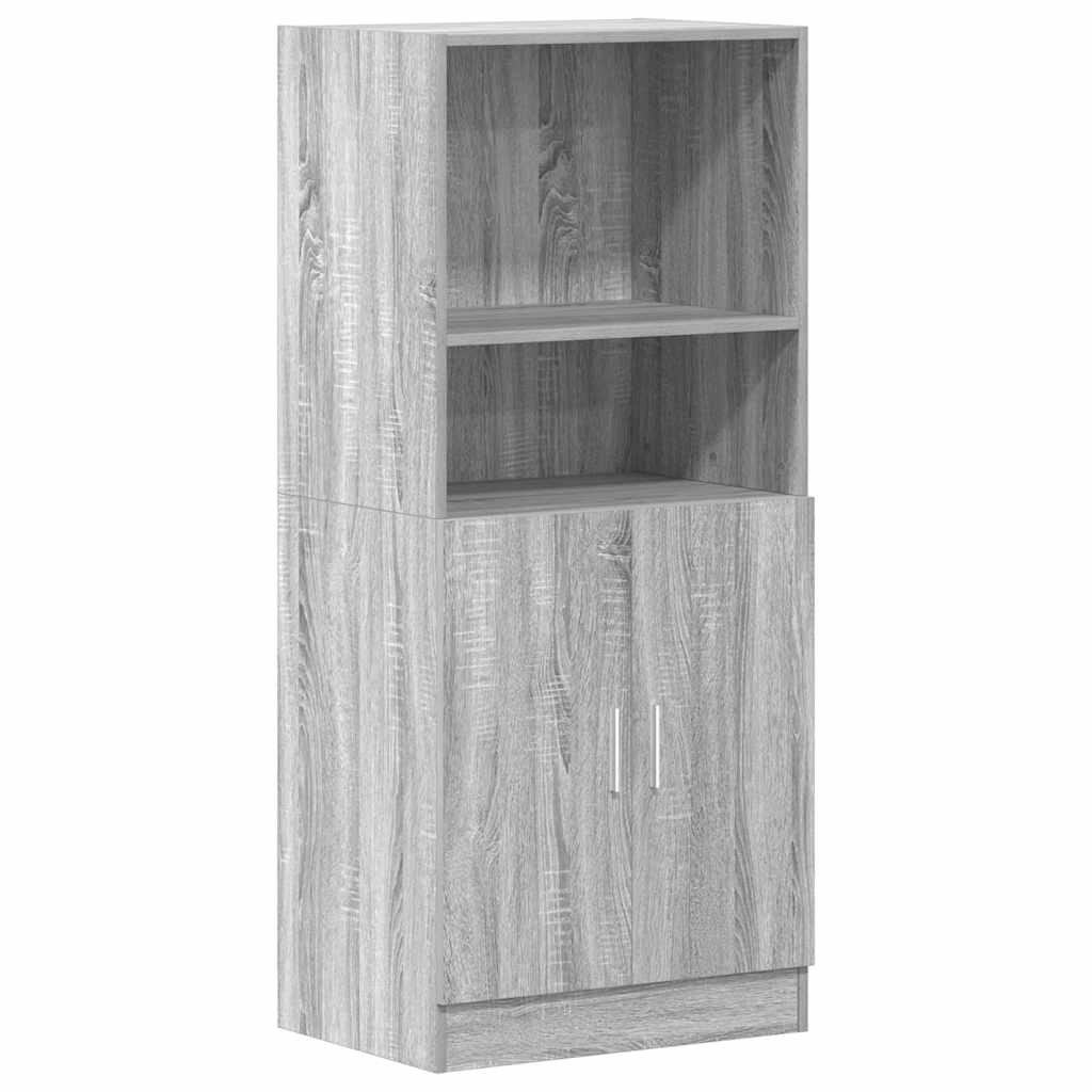 Kitchen Cabinet Gray Sonoma 57x41.5x131.5 cm Wood Material