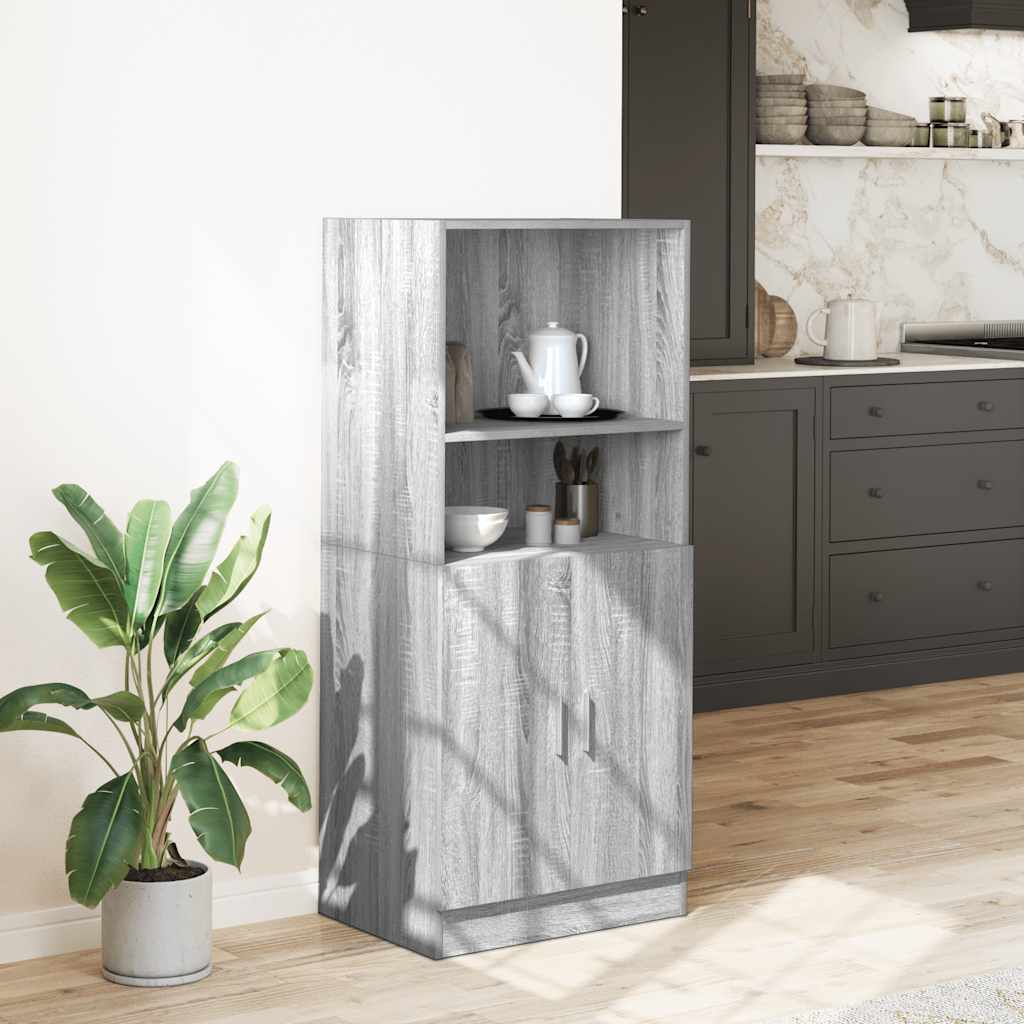 Kitchen Cabinet Gray Sonoma 57x41.5x131.5 cm Wood Material