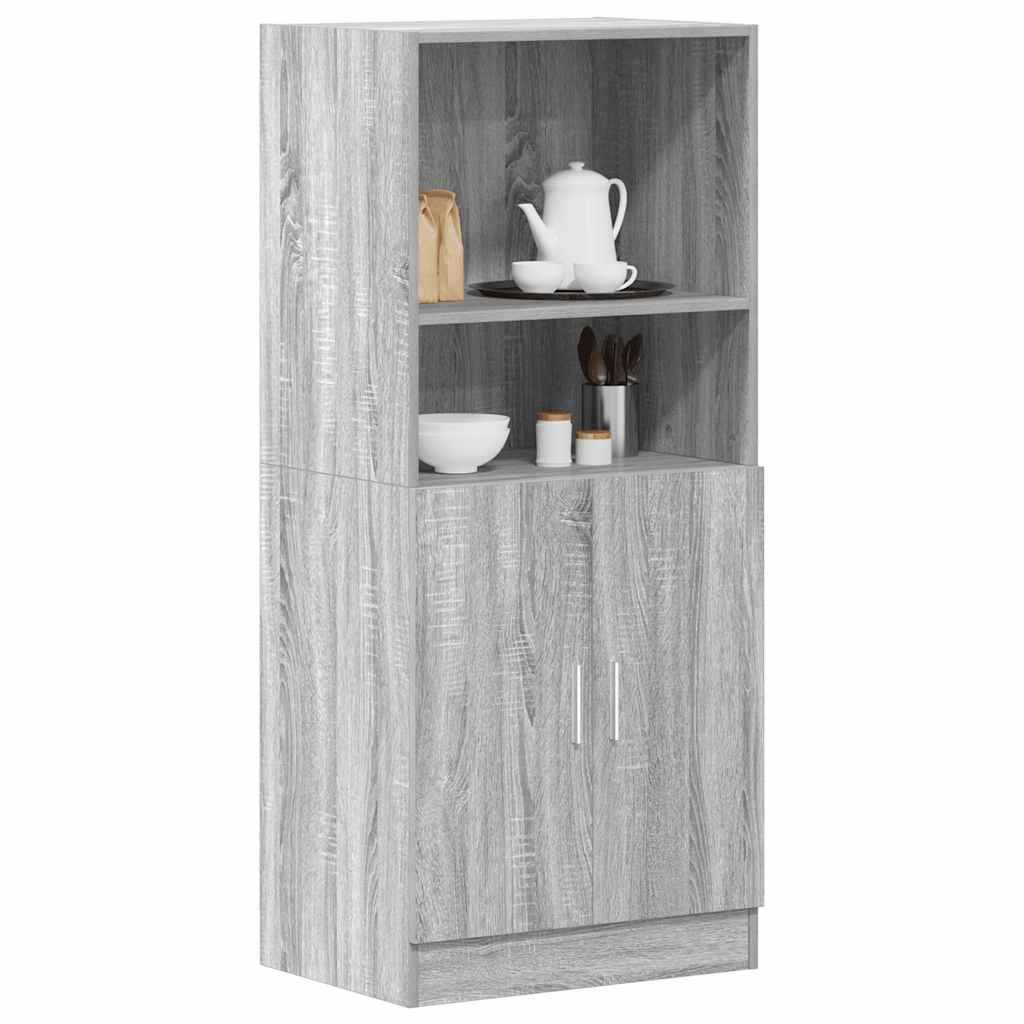 Kitchen Cabinet Gray Sonoma 57x41.5x131.5 cm Wood Material