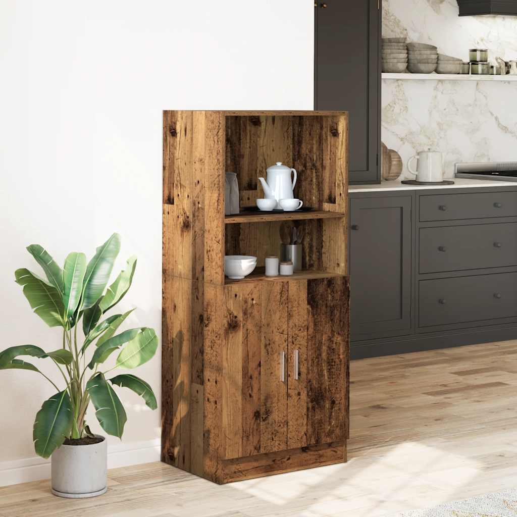 Kitchen Cabinet Old Wood Look 57x41.5x131.5 cm Wood Material