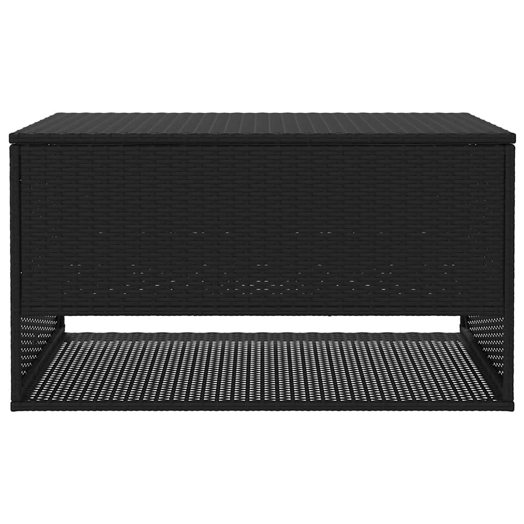 Outdoor-Kissenbox Schwarz 100x55x55,5 cm Poly Rattan