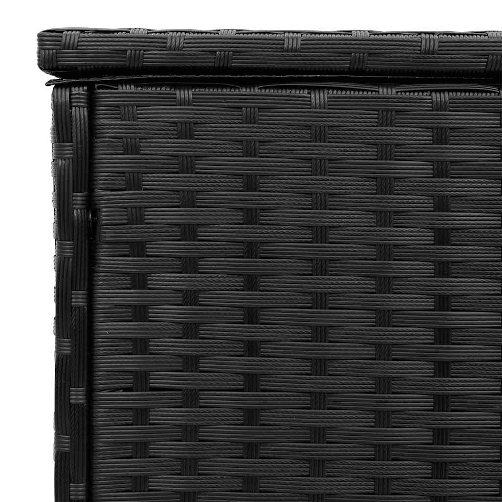 Outdoor-Kissenbox Schwarz 100x55x55,5 cm Poly Rattan