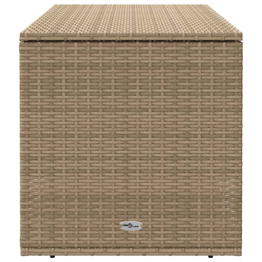 Outdoor-Kissenbox Beige 100x55x55,5 cm Poly Rattan