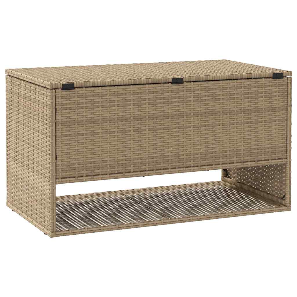 Outdoor-Kissenbox Beige 100x55x55,5 cm Poly Rattan