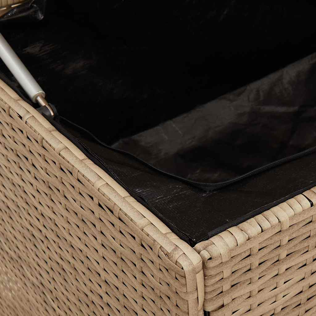 Outdoor-Kissenbox Beige 100x55x55,5 cm Poly Rattan