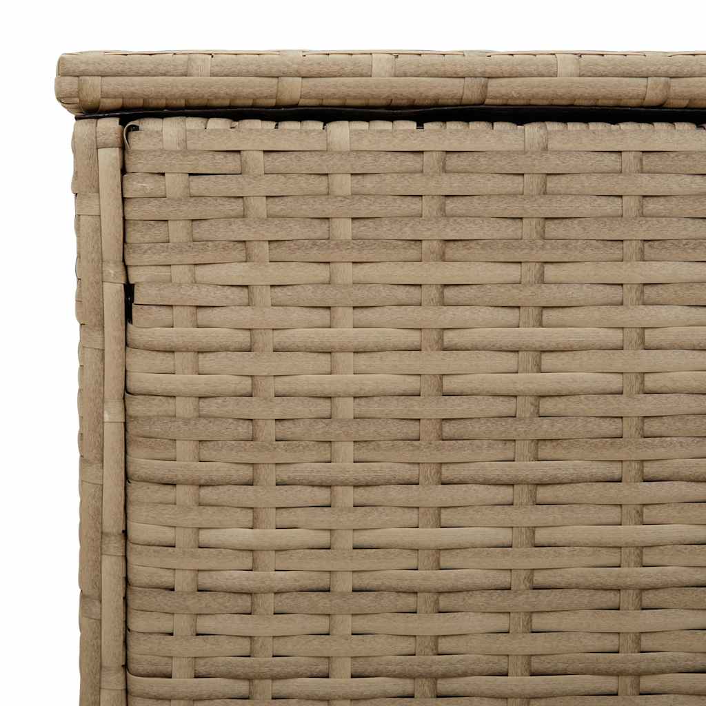 Outdoor-Kissenbox Beige 100x55x55,5 cm Poly Rattan